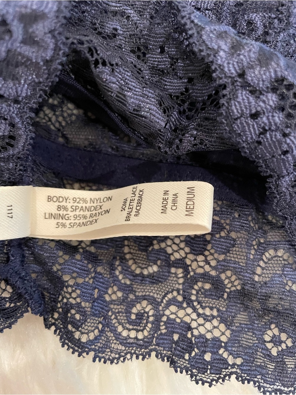 Soma Navy Lace Bralette & Matching Panties - Picture 4 of 15
